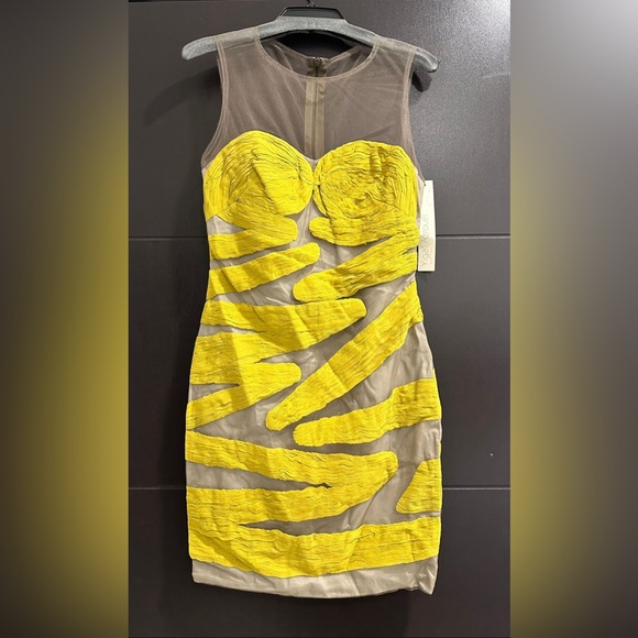 Yigal Azrouel Dresses & Skirts - Yigal Azrouel New York Y13411PA Yellow Pistachio Dress Women’s Size 6